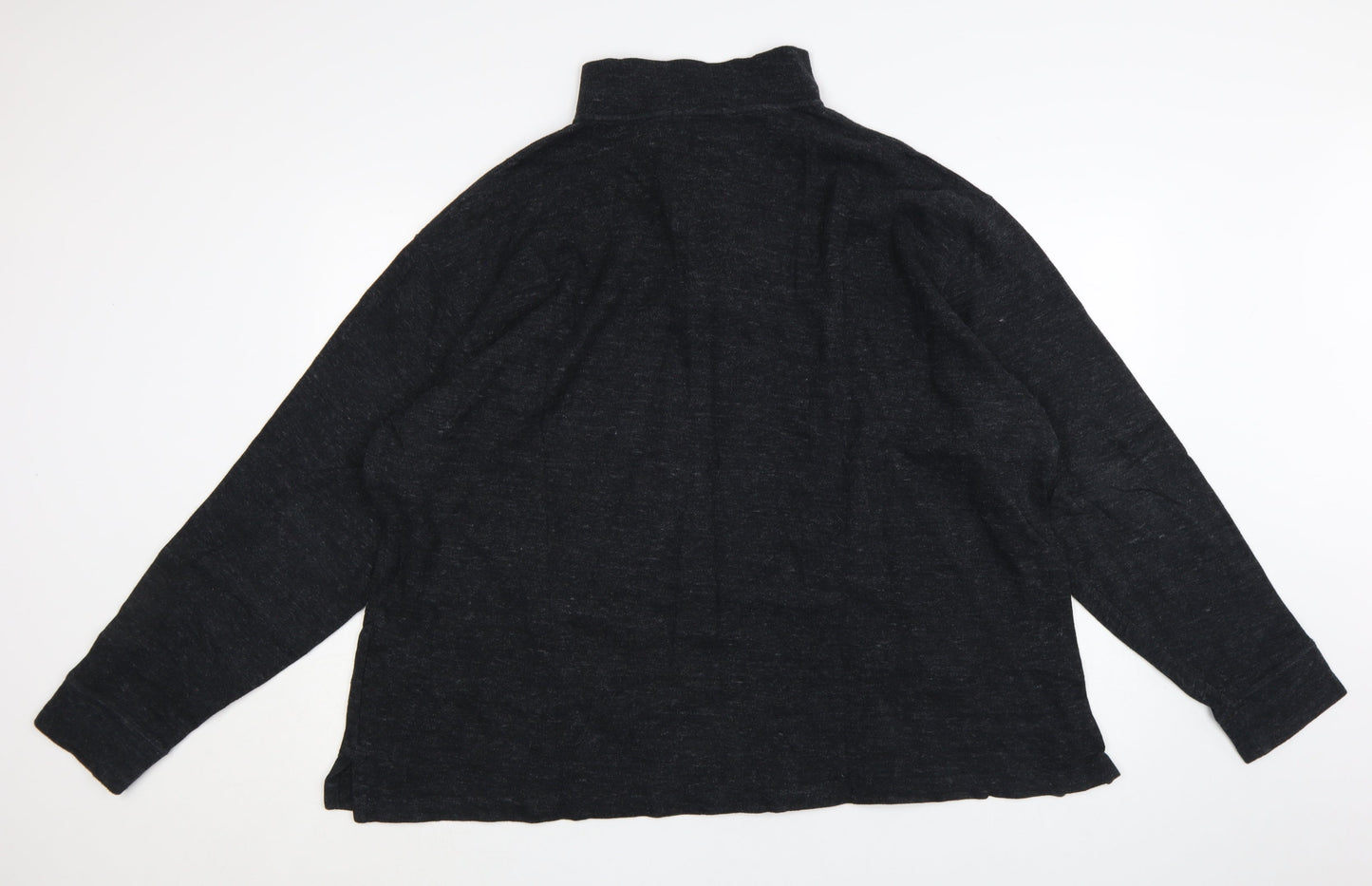 Polo Ralph Lauren Men's Black 3XL Henley 1/4 Zip Sweatshirt