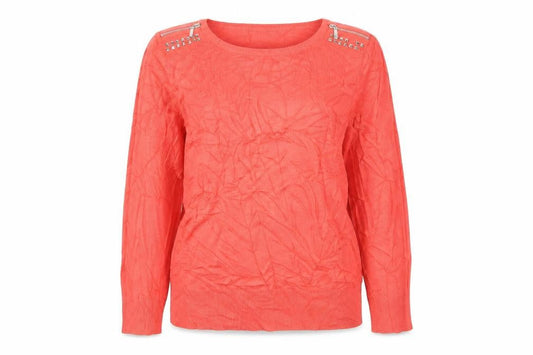Wallis Women Pink Petite Size 12 Studded Shoulder Pullover Jumper