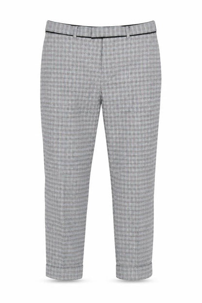 Topman Men’s Grey Checked Slim Fit Chino Trousers Size S 32W 30L