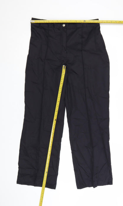 Alexandra Womens Black UK 12 Straight Leg Workwear Trousers