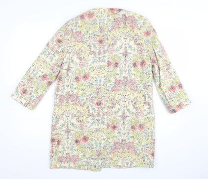 Zara Basic Women’s Multicoloured Floral Mid-Length Coat S