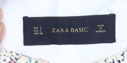Zara Basic Women’s Multicoloured Floral Mid-Length Coat S