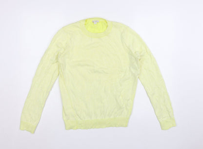 Gap Womens Yellow Crew Neck Long Sleeve Pullover Jumper Size M