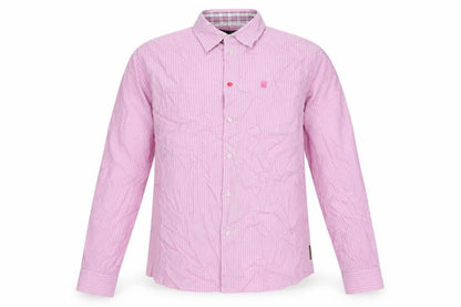 Armani Jeans Men's Pink Striped Long Sleeve Cotton Shirt XL Regular Fit