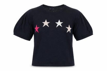 Next Women Blue Star Knit Puff Sleeve Jumper Size 12