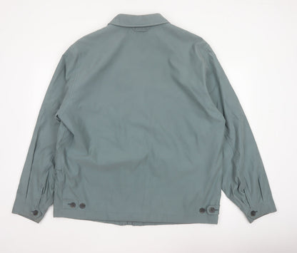 BUSH Men's Green Size 46 Basic Jacket Lightweight Casual Coat