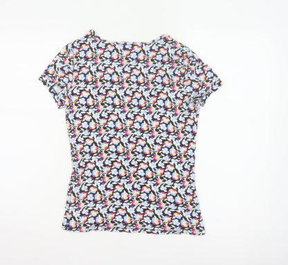 Marks and Spencer Women Multicoloured Floral Short Sleeve T-Shirt Size 10