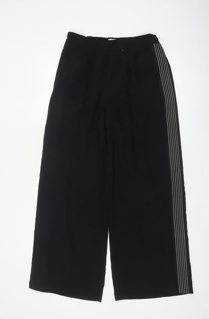 Marks and Spencer Women’s Black Wide-Leg Trousers Size 10 Elastic Waist