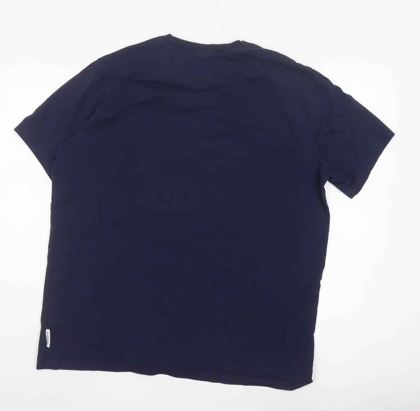 New Balance Men's Blue XL Graphic Logo Cotton T-Shirt