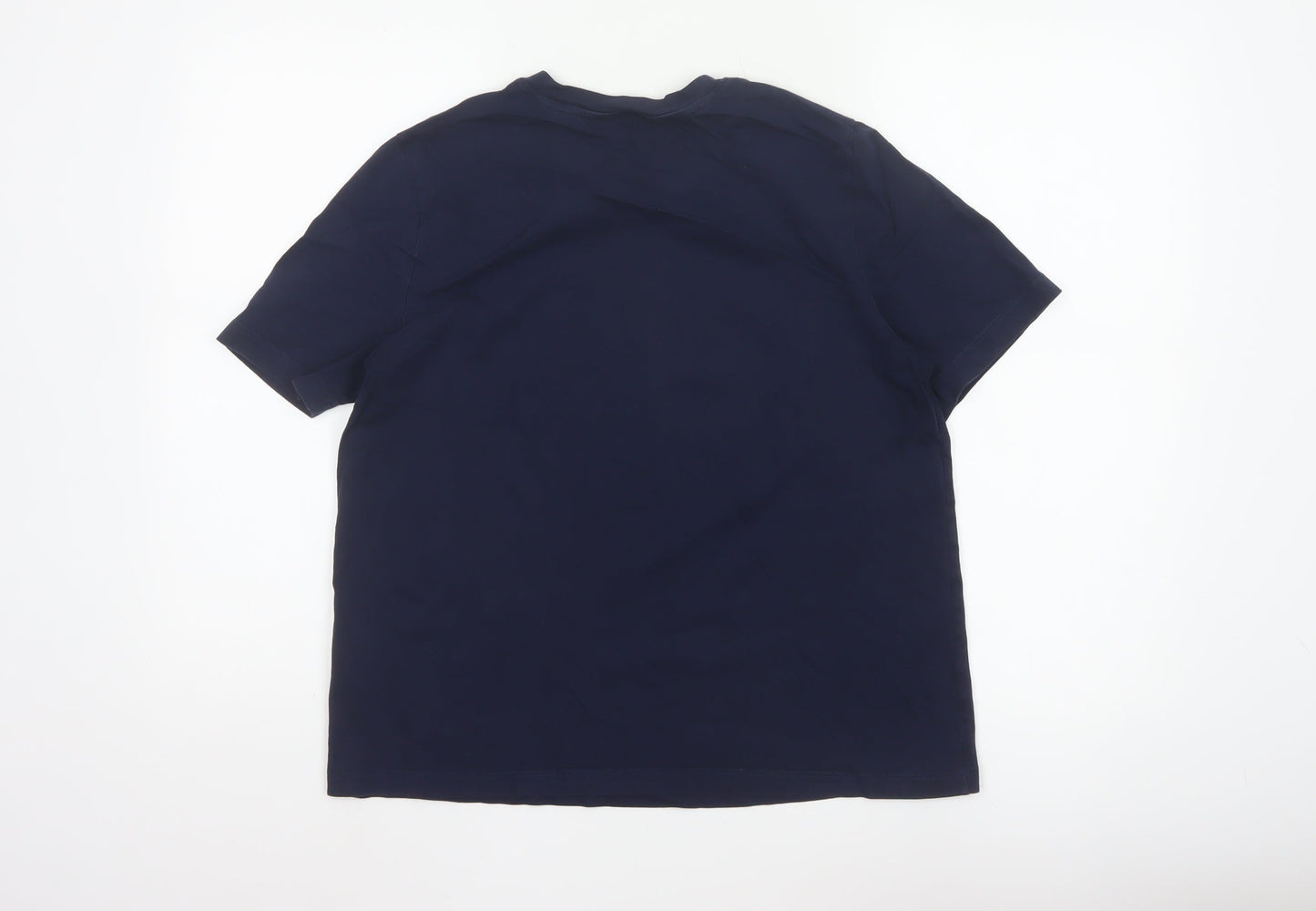 Marks and Spencer Women Blue Floral Les Fleurs T-Shirt Size 14