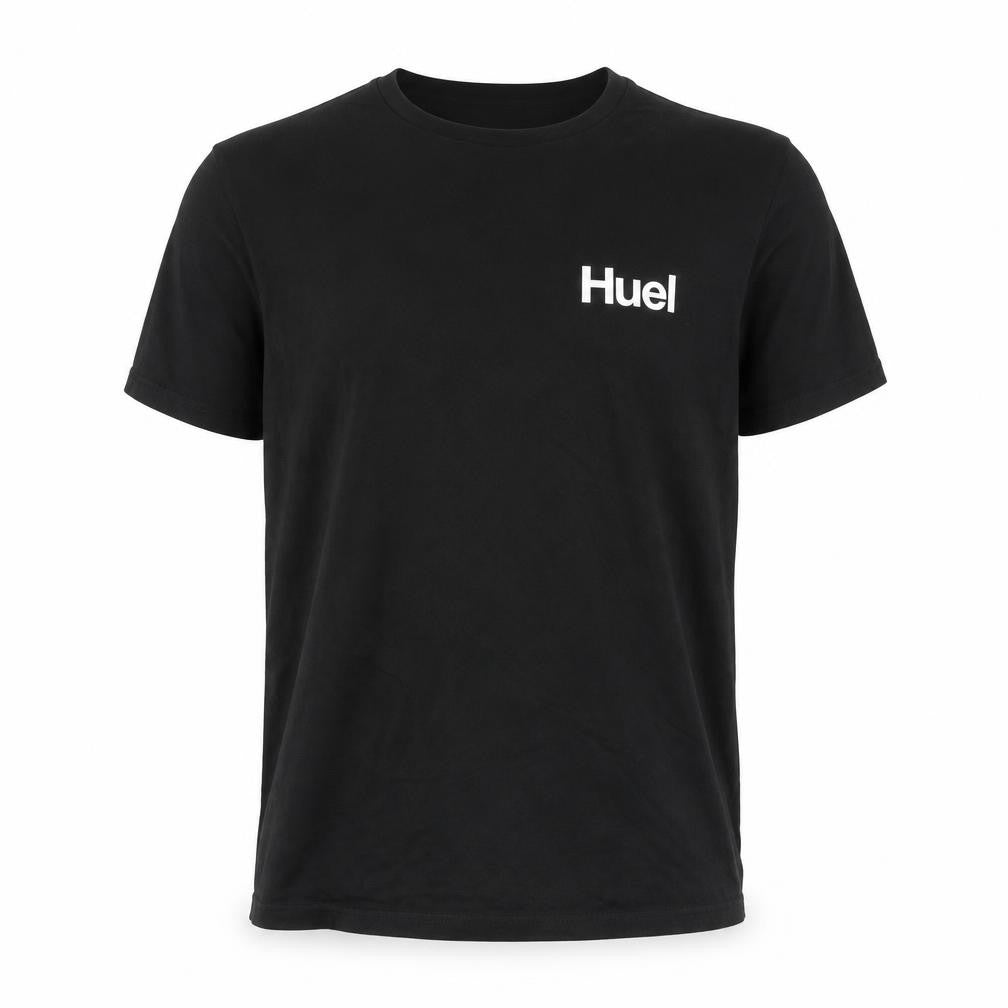 Huel Men's Black Cotton Elastane Crew Neck Short Sleeve T-Shirt M