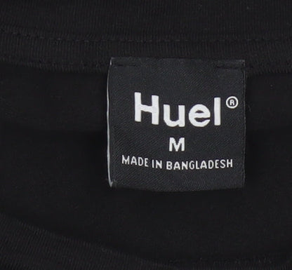 Huel Men's Black Cotton Elastane Crew Neck Short Sleeve T-Shirt M