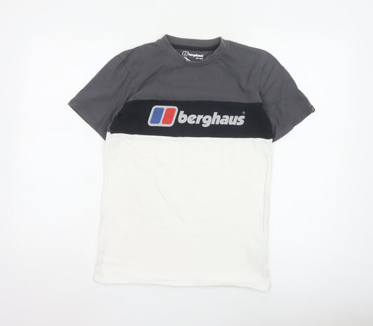Berghaus Men's Grey & White Colourblock XS Crew Neck T-Shirt