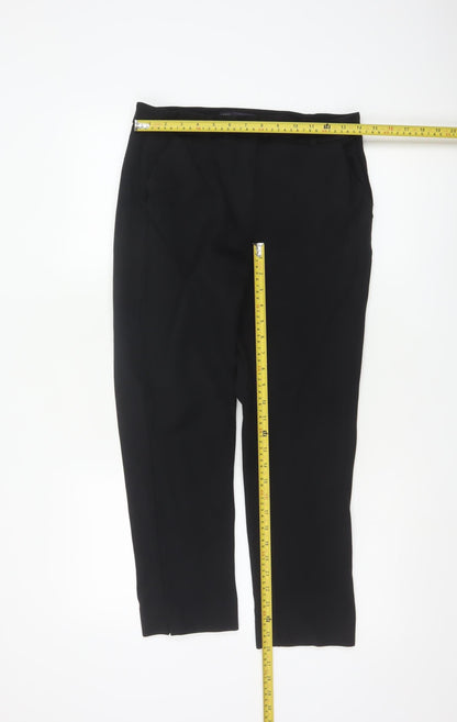 Marks and Spencer Womens Black Size 12 Short Straight Trousers