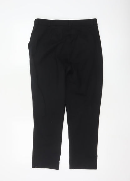 Marks and Spencer Womens Black Size 12 Short Straight Trousers
