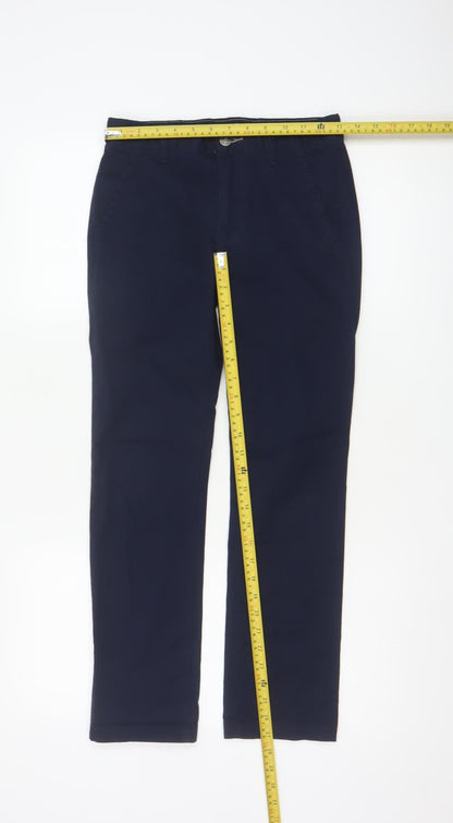GapKids Boys Navy Blue Skinny Fit Cotton Trousers Age 12 Years