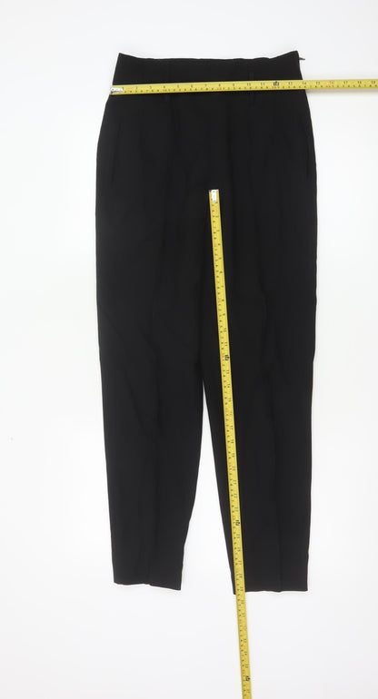 Chic and Crazy by Modelisme Women's Black Tapered Pleated Trousers Size 10