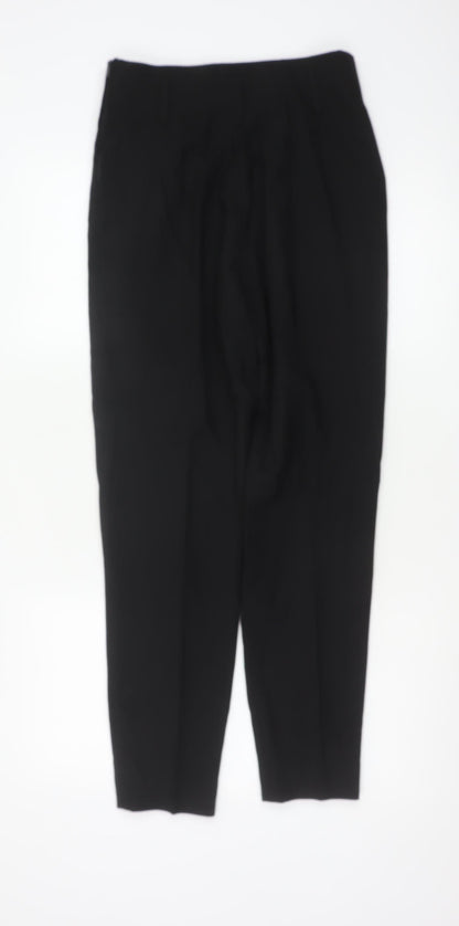 Chic and Crazy by Modelisme Women's Black Tapered Pleated Trousers Size 10