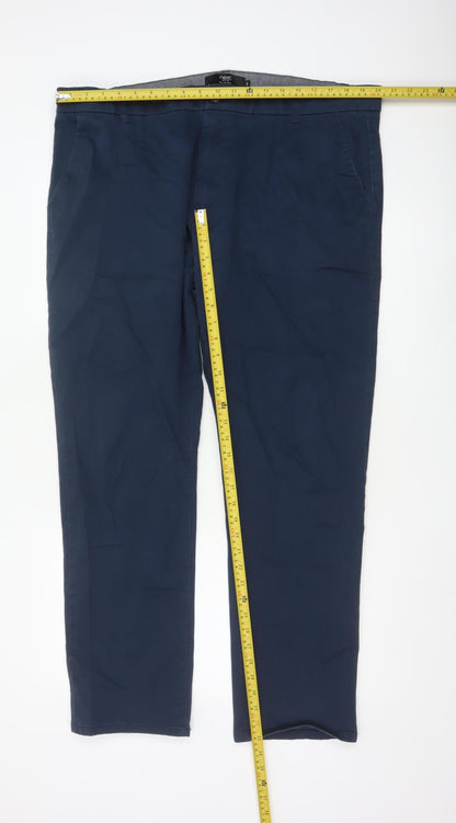 Next Men's Blue Chino Trousers Size L 40in Waist 33in Leg Regular Fit
