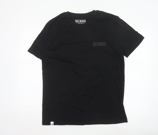 BrewDog Men's Black Organic Cotton Short Sleeve T-Shirt M