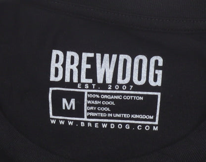 BrewDog Men's Black Organic Cotton Short Sleeve T-Shirt M