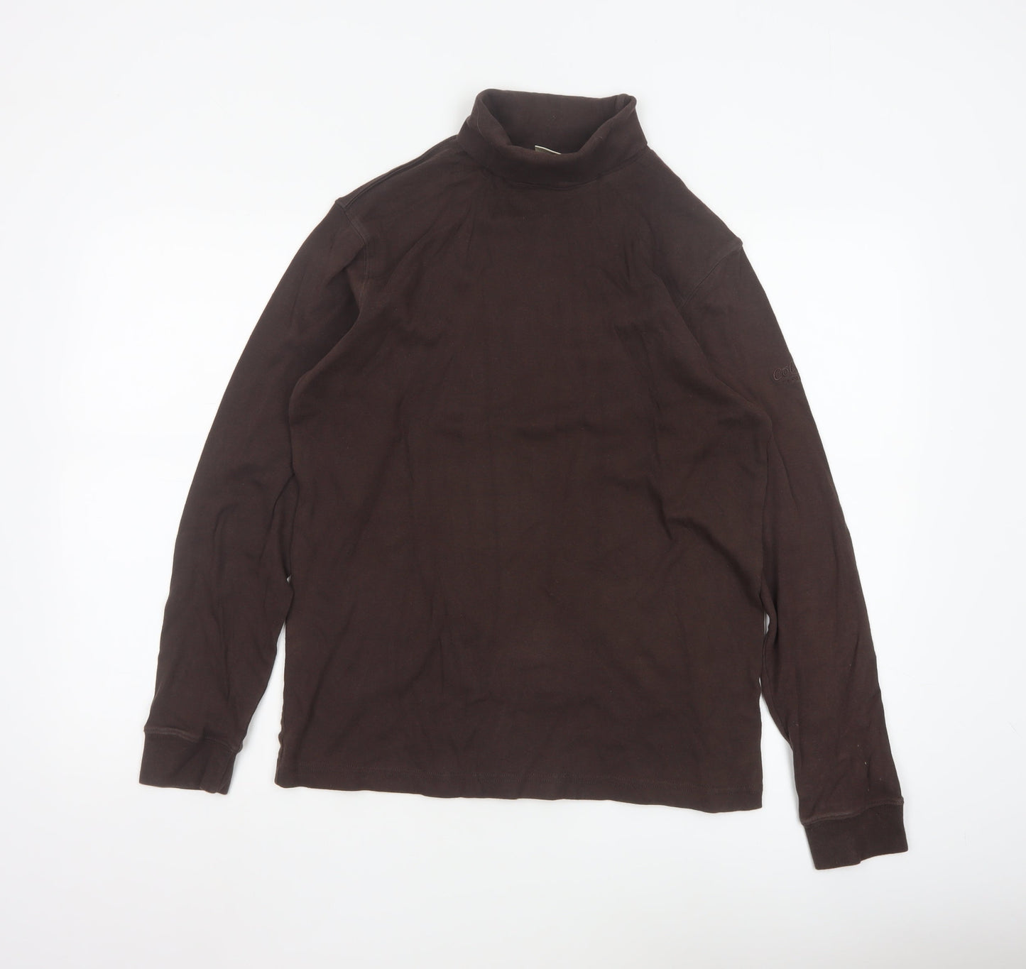 Cotton Traders Men's Brown Roll Neck Long Sleeve Cotton Top Size L