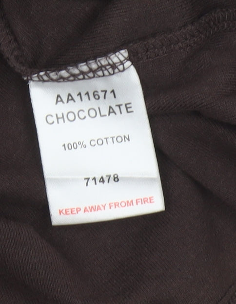 Cotton Traders Men's Brown Roll Neck Long Sleeve Cotton Top Size L