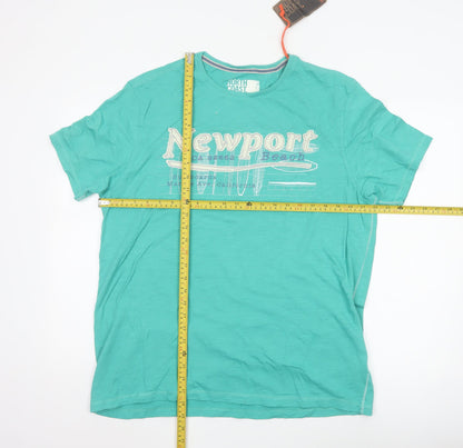 North Coast Men's Green Newport Beach Graphic Cotton T-Shirt XL