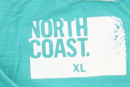 North Coast Men's Green Newport Beach Graphic Cotton T-Shirt XL