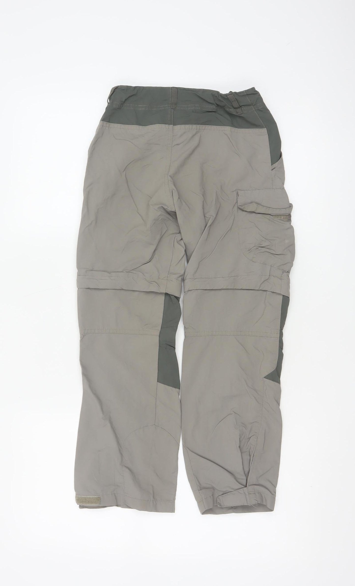 Decathlon Boys Grey Convertible Cargo Trousers 10 Years Polyamide Outdoor
