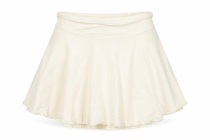 Oh Polly Women's White Size 8 Skater Mini Skirt Stretch Modal