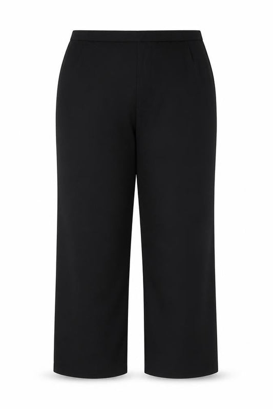 Saint + Sofia Women's Black Stretch Trousers Size 16 Regular Fit