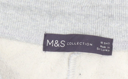 Marks and Spencer Women Grey Size 10 Short Jogger Sweatpants