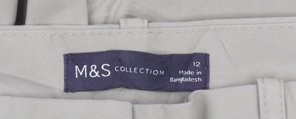 Marks and Spencer Womens Beige Chino Trousers Size 12 Regular Fit