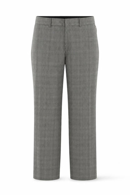 Topman Unisex Grey Check Trousers Size 32S Classic Fit