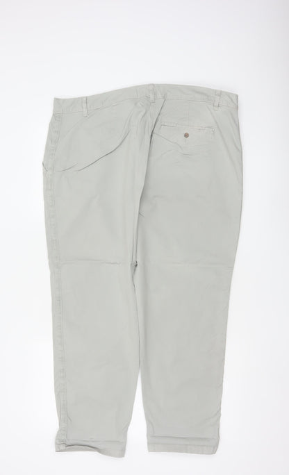 Marks and Spencer Women’s Grey Chino Trousers Size 18 Cotton Blend Casual