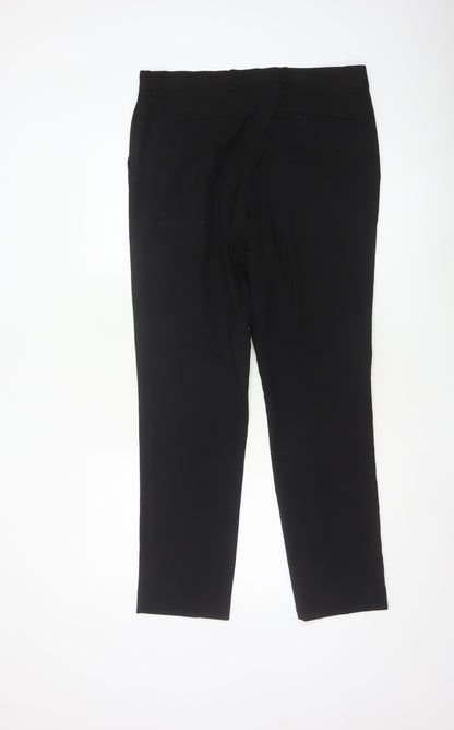 River Island Men's Black Slim Fit Chino Trousers 34W 32L