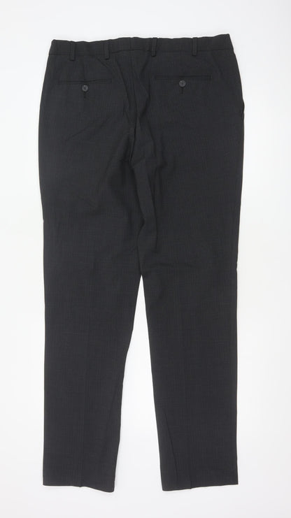 Marks and Spencer Men's Black Slim Fit Dress Trousers 36x33