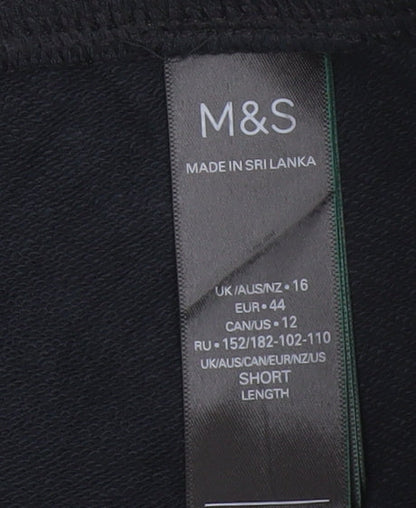 Marks and Spencer Women’s Black Jogger Trousers Size 16