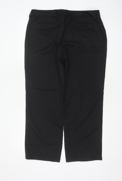 Brook Taverner Women's Black Plus Size 16 Straight Leg Dress Trousers