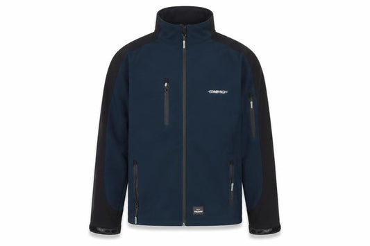 TROJAN Men's Blue Soft Shell Jacket L Water Resistant Outdoor