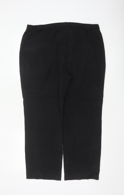 Marks and Spencer Women Black Size 18 Cropped Trousers