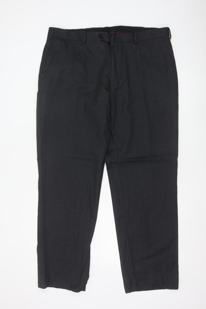 Charles Tyrwhitt Men's Black Wool Dress Pants 40W 32L Classic Fit