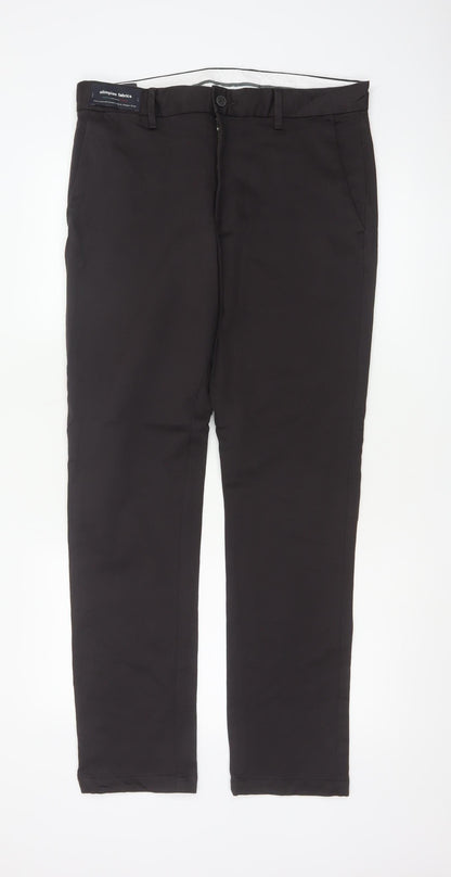 Marks and Spencer Autograph Men's Black Slim Fit Chino Trousers 32W