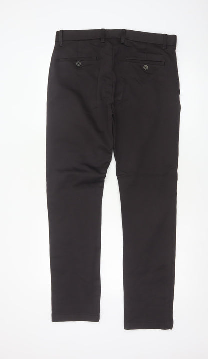 Marks and Spencer Autograph Men's Black Slim Fit Chino Trousers 32W