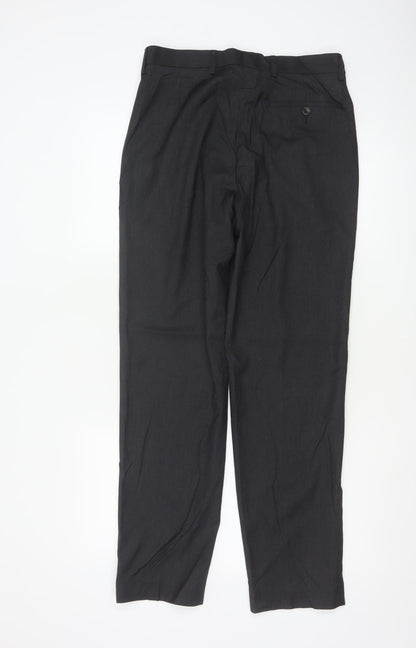 Marks and Spencer Men's Black Slim Fit Formal Trousers 30W 31L