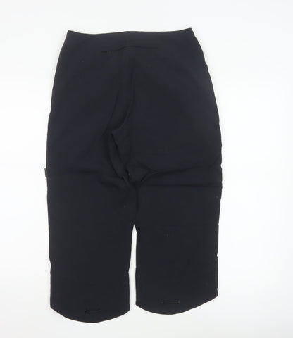Nike Womens Black Capri Sports Trousers Size 10 Lightweight Stretch