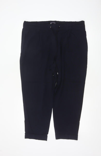 Marks and Spencer Women’s Blue Jogger Trousers Size 18 Short
