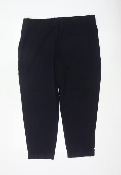 Marks and Spencer Women’s Blue Jogger Trousers Size 18 Short
