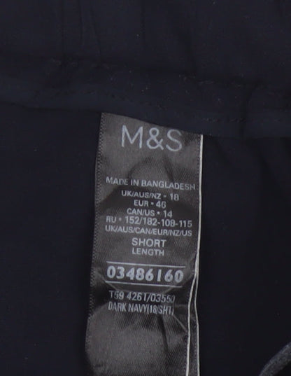 Marks and Spencer Women’s Blue Jogger Trousers Size 18 Short